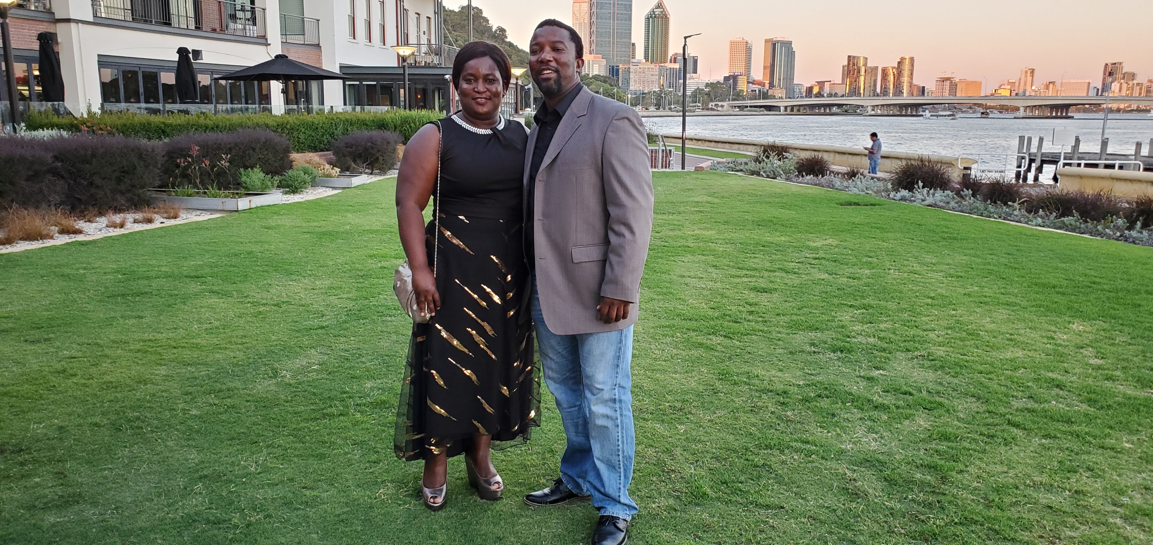 Cathy and Ramson celebrating together