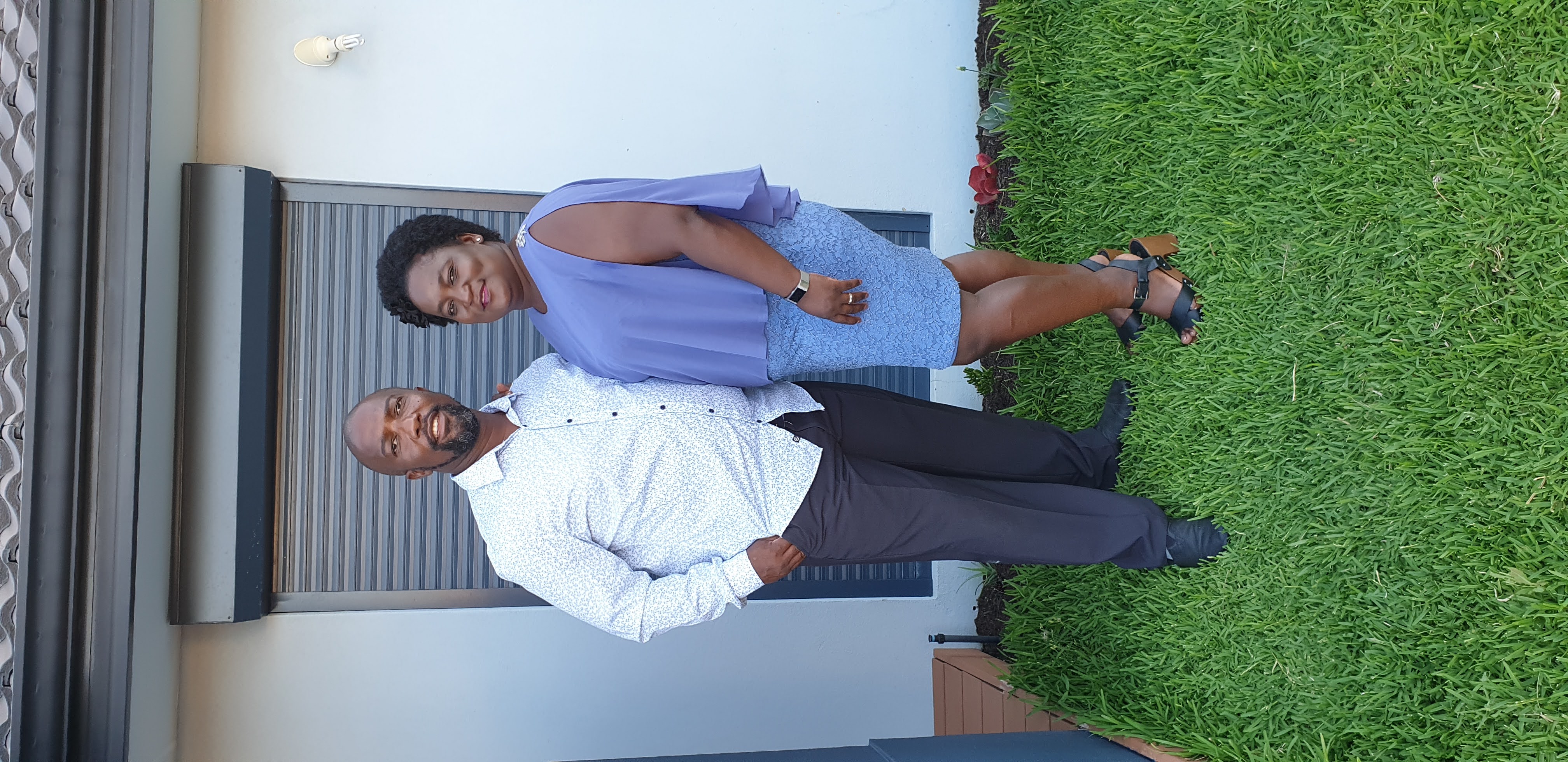 Cathy and Ramson smiling together