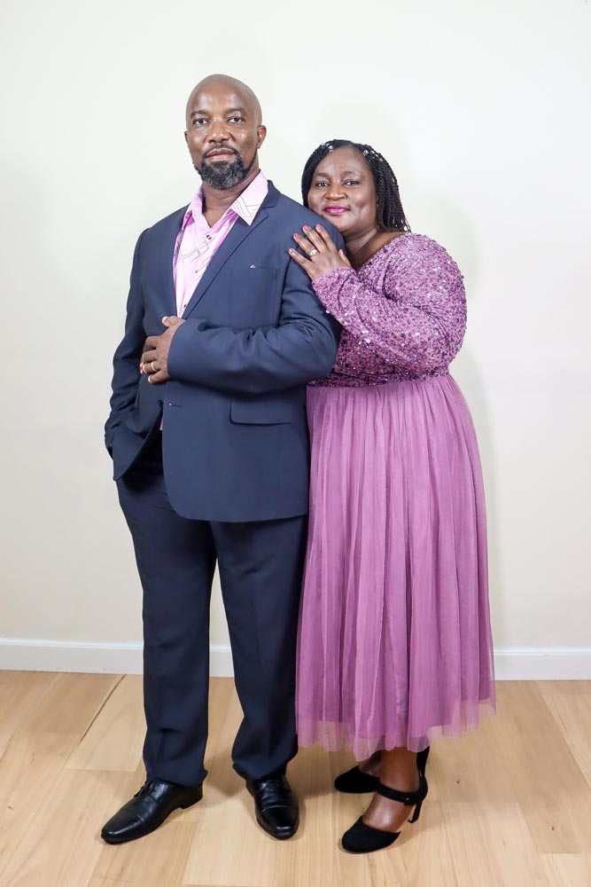 Cathy and Ramson dressed for their celebration